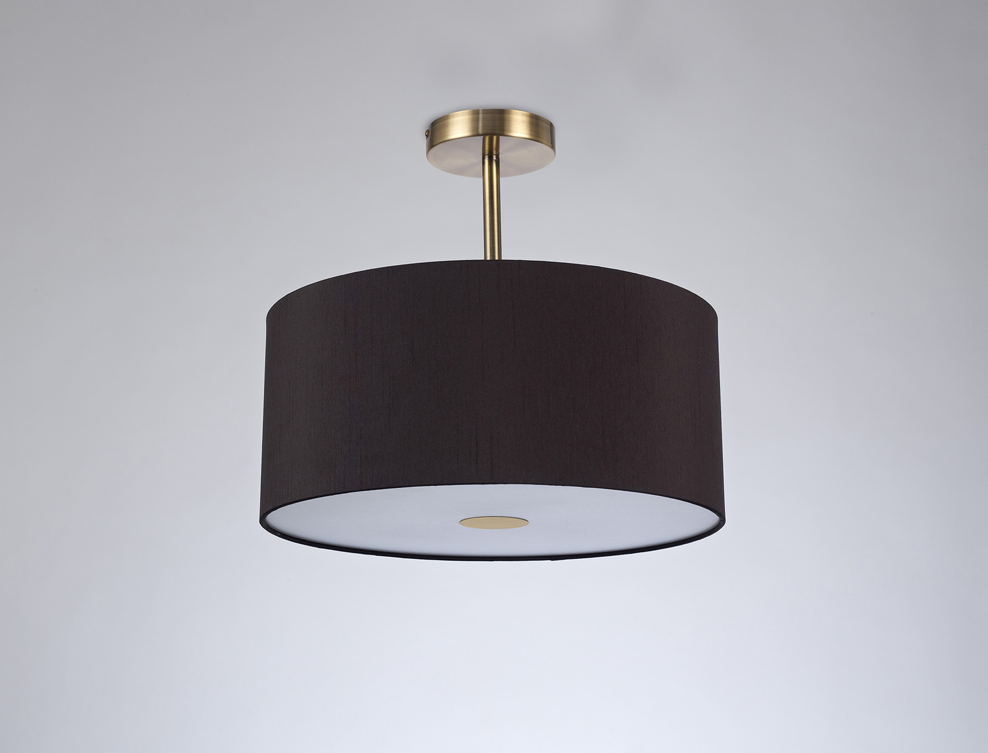 Baymont AB BL/GR Ceiling Lights Deco Semi Flush Fittings